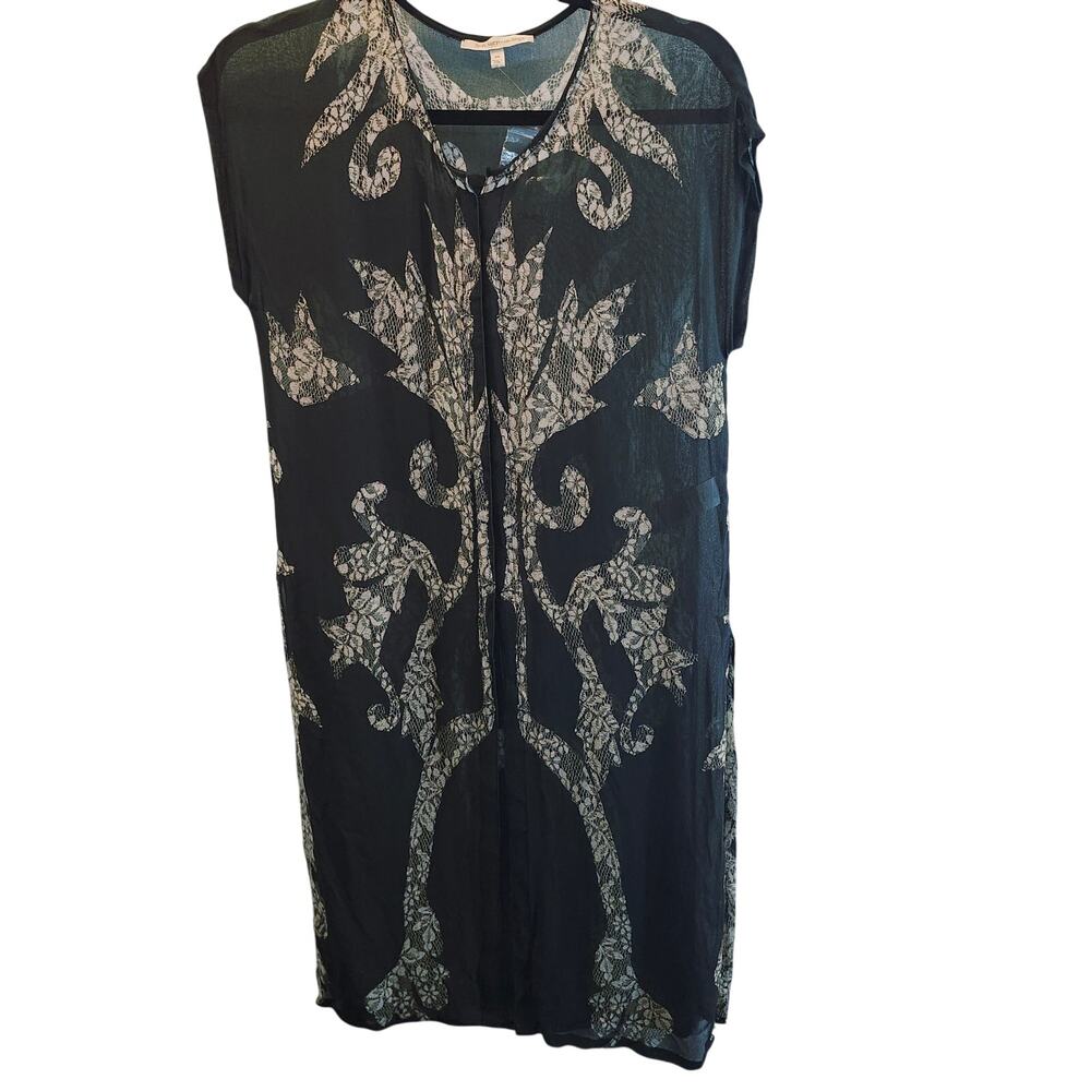 NWT Soft Surroundings Sz XS Semi Sheer Sleeveless Exotic  Tunic Laggenlook